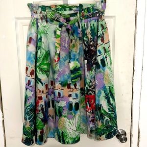 Ruffle top elastic waist skirt